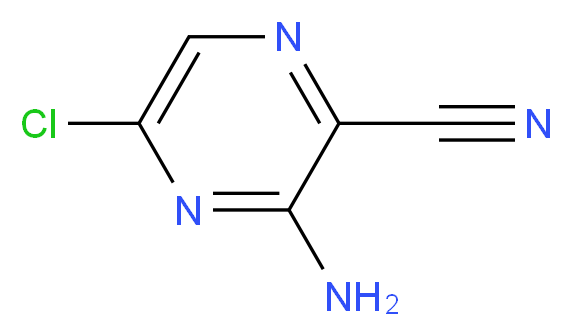3-amino-5-chloropyrazine-2-carbonitrile_分子结构_CAS_54632-11-0