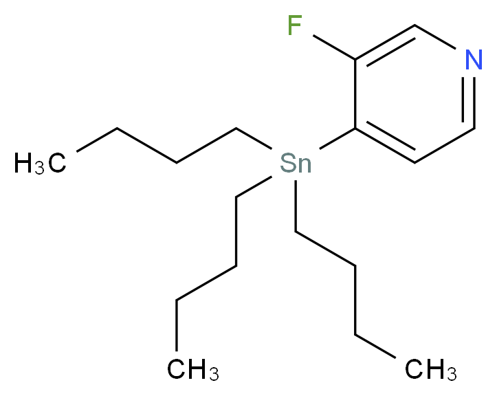 3-氟-4-(三正丁基锡)吡啶_分子结构_CAS_259807-88-0)