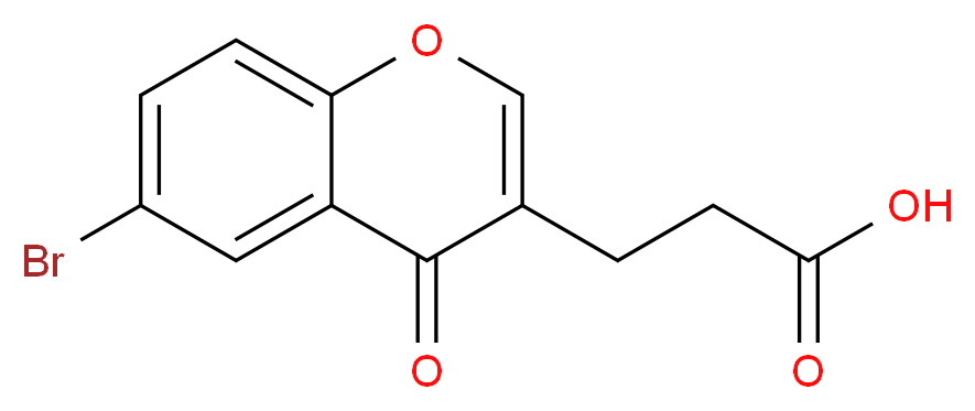 3-(6-bromo-4-oxo-4H-chromen-3-yl)propanoic acid_分子结构_CAS_870703-98-3