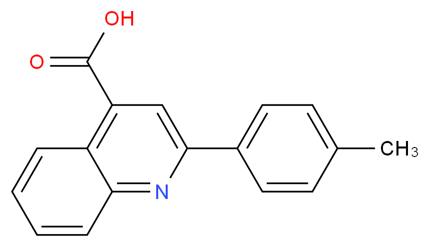 2-(4-methylphenyl)quinoline-4-carboxylic acid_分子结构_CAS_20389-05-3