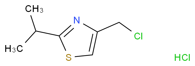 4-(chloromethyl)-2-(propan-2-yl)-1,3-thiazole hydrochloride_分子结构_CAS_65386-28-9