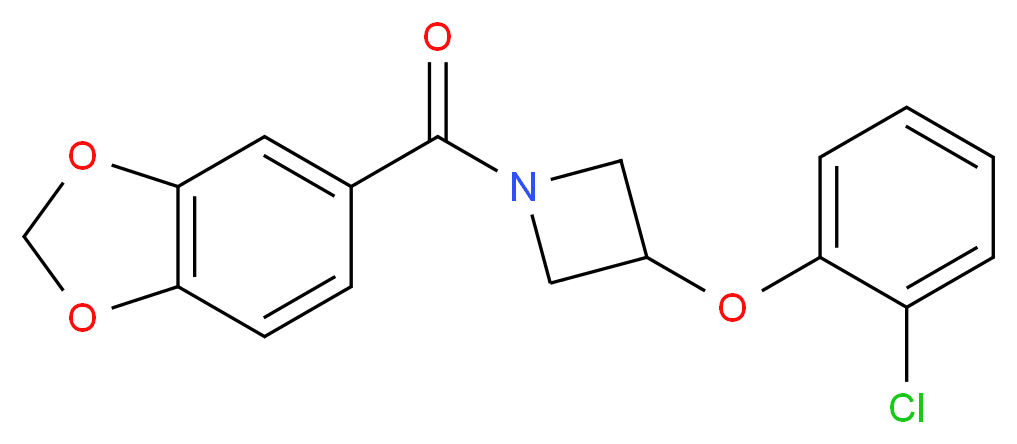 1-(1,3-benzodioxol-5-ylcarbonyl)-3-(2-chlorophenoxy)azetidine_分子结构_CAS_)