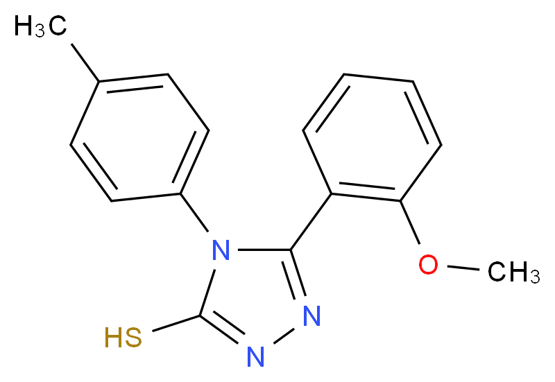 5-(2-methoxyphenyl)-4-(4-methylphenyl)-4H-1,2,4-triazole-3-thiol_分子结构_CAS_23292-16-2