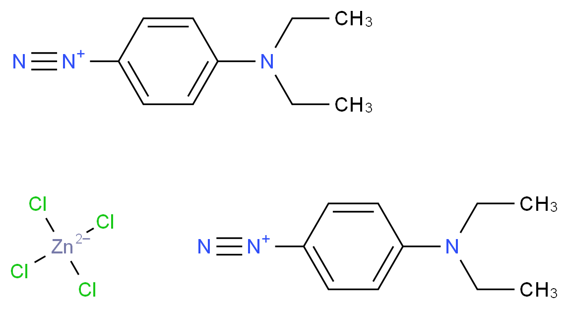 bis(4-(diethylamino)benzene-1-diazonium); tetrachlorozincdiuide_分子结构_CAS_5149-85-9