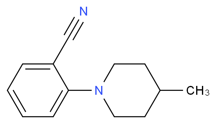 2-(4-methylpiperidin-1-yl)benzonitrile_分子结构_CAS_158115-67-4