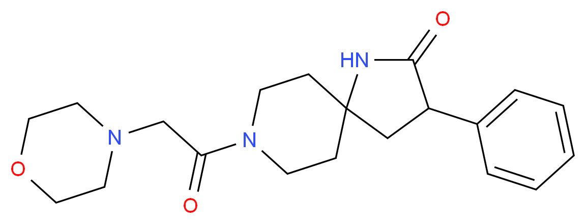 8-(4-morpholinylacetyl)-3-phenyl-1,8-diazaspiro[4.5]decan-2-one_分子结构_CAS_)