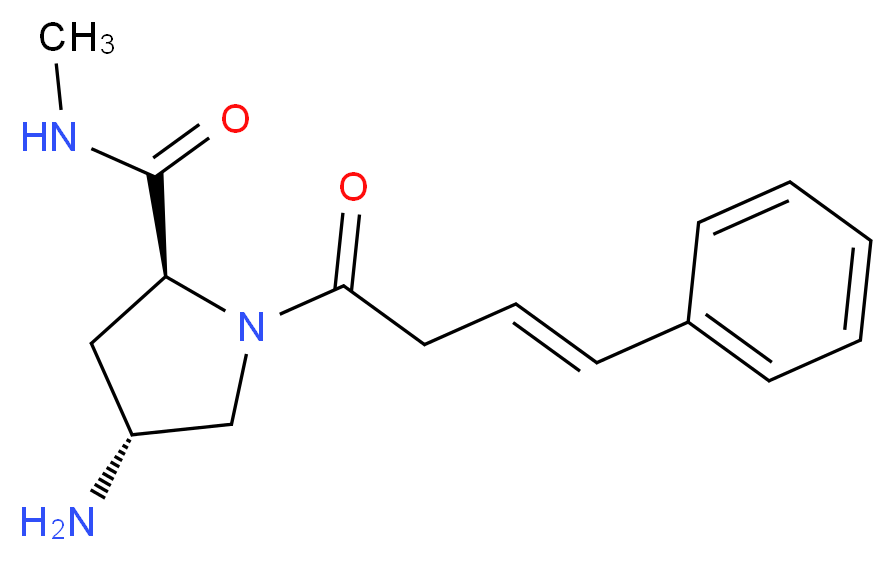(4R)-4-amino-N-methyl-1-[(3E)-4-phenylbut-3-enoyl]-L-prolinamide_分子结构_CAS_)
