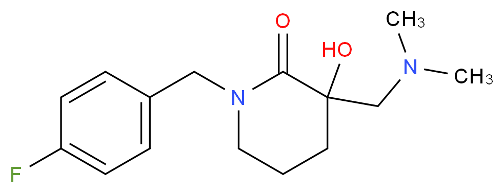 3-[(dimethylamino)methyl]-1-(4-fluorobenzyl)-3-hydroxy-2-piperidinone_分子结构_CAS_)