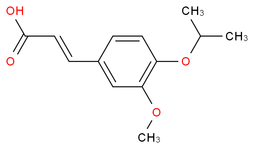 (E)-3-(4-isopropoxy-3-methoxyphenyl)acrylic acid_分子结构_CAS_)