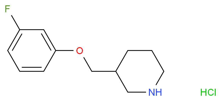 3-[(3-Fluorophenoxy)methyl]piperidine hydrochloride_分子结构_CAS_)