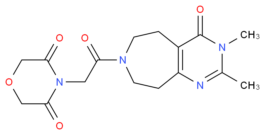 4-[2-(2,3-dimethyl-4-oxo-3,4,5,6,8,9-hexahydro-7H-pyrimido[4,5-d]azepin-7-yl)-2-oxoethyl]morpholine-3,5-dione_分子结构_CAS_)