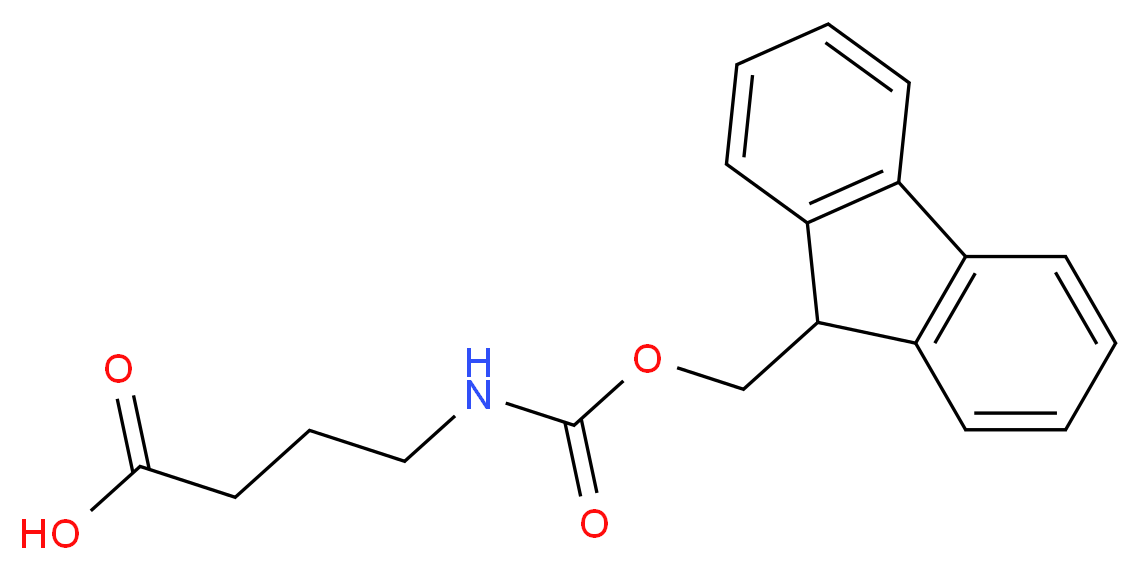 4-{[(9H-fluoren-9-ylmethoxy)carbonyl]amino}butanoic acid_分子结构_CAS_116821-47-7