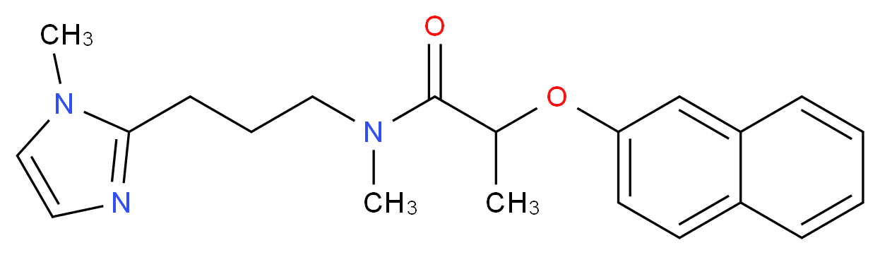 N-methyl-N-[3-(1-methyl-1H-imidazol-2-yl)propyl]-2-(2-naphthyloxy)propanamide_分子结构_CAS_)