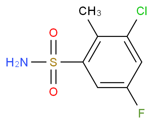 3-Chloro-5-fluoro-2-methylbenzenesulphonamide 97%_分子结构_CAS_)