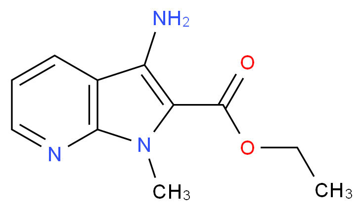 ethyl 3-amino-1-methyl-1H-pyrrolo[2,3-b]pyridine-2-carboxylate_分子结构_CAS_181283-92-1