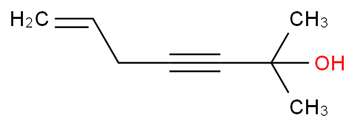 2-methylhept-6-en-3-yn-2-ol_分子结构_CAS_27068-29-7