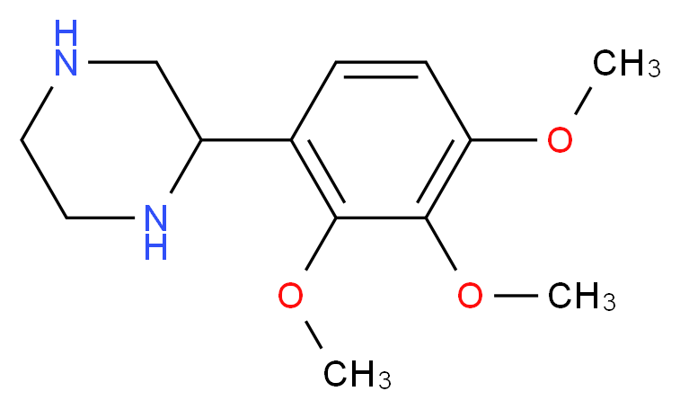 2-(2,3,4-TRIMETHOXY-PHENYL)-PIPERAZINE_分子结构_CAS_)