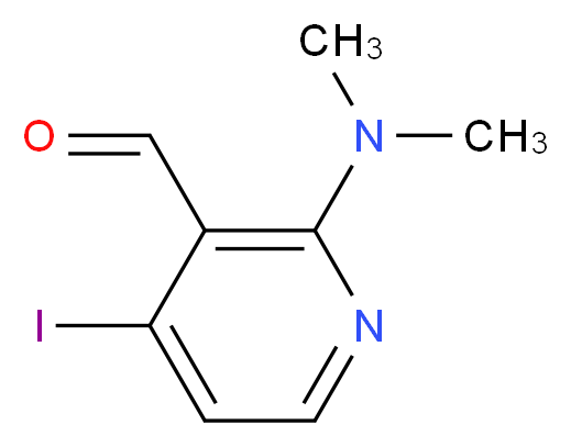 2-(N,N-Dimethylamino)-3-formyl-4-iodopyridine_分子结构_CAS_944709-71-1)
