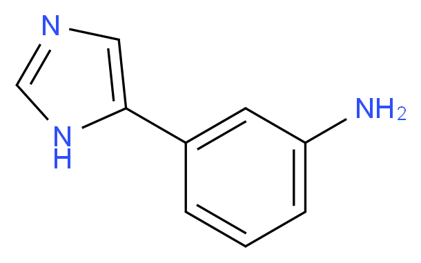 3-(1H-imidazol-5-yl)aniline_分子结构_CAS_83184-01-4