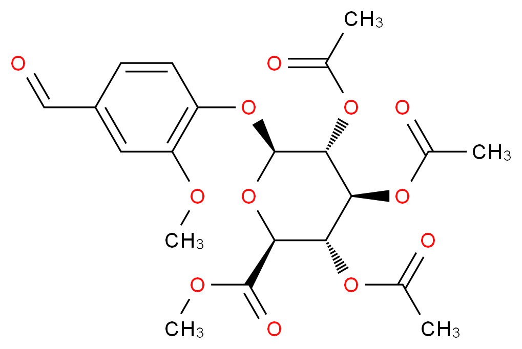 4-Formyl-2-methoxyphenyl β-D-Glucopyranosiduronic Acid Triacetate Methyl Ester_分子结构_CAS_704885-44-9)