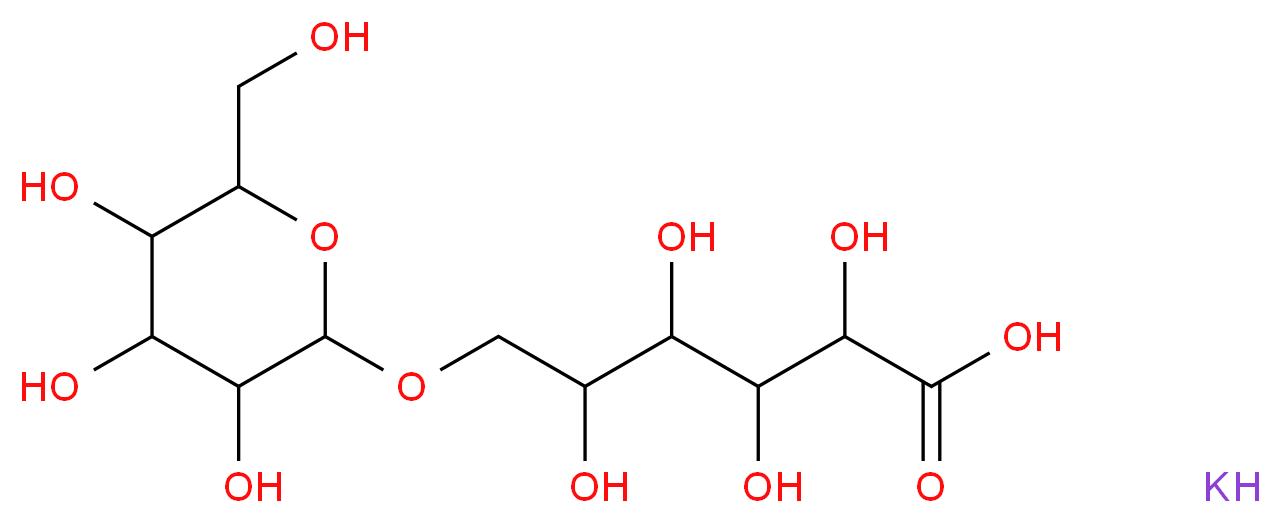 2,3,4,5-tetrahydroxy-6-{[3,4,5-trihydroxy-6-(hydroxymethyl)oxan-2-yl]oxy}hexanoic acid potassium_分子结构_CAS_70803-54-2