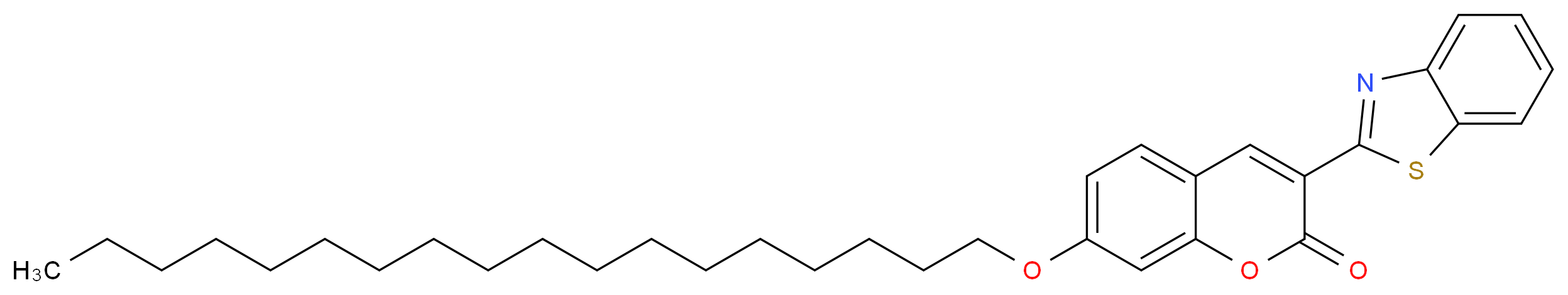 3-(2-Benzothiazolyl)-7-octadecyloxycoumarin_分子结构_CAS_161992-82-1)