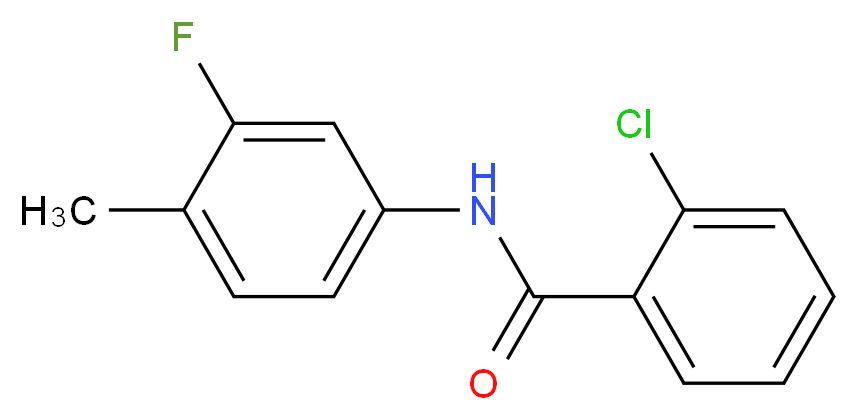 2-Chloro-N-(3-fluoro-4-methylphenyl)benzamide_分子结构_CAS_356086-33-4)