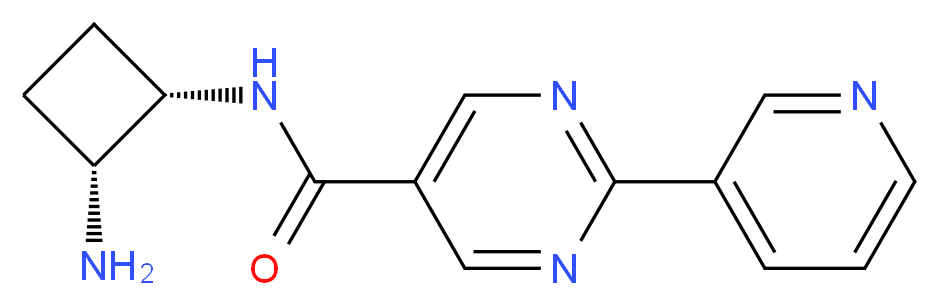 N-[(1S*,2R*)-2-aminocyclobutyl]-2-(3-pyridinyl)-5-pyrimidinecarboxamide_分子结构_CAS_)