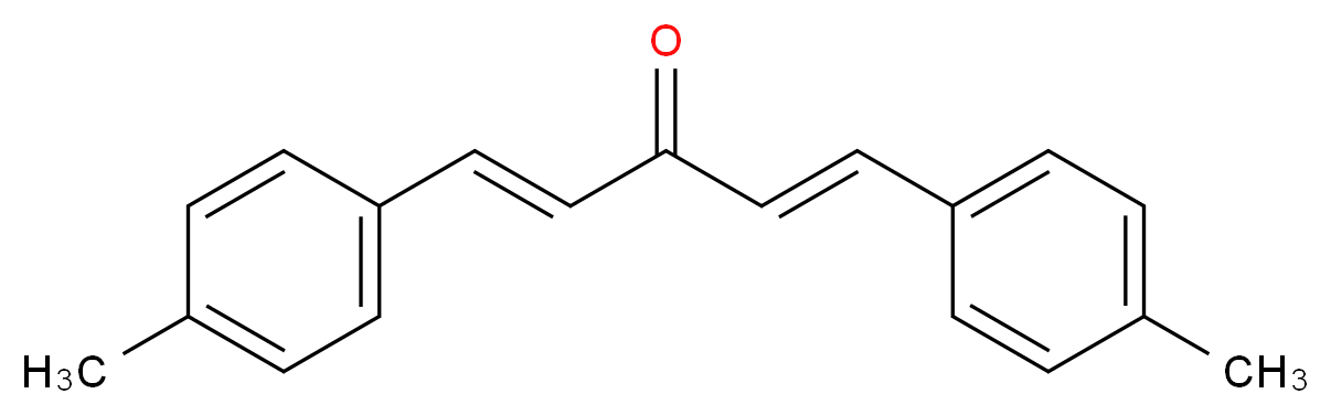 (1E,4E)-1,5-bis(4-methylphenyl)penta-1,4-dien-3-one_分子结构_CAS_621-98-7