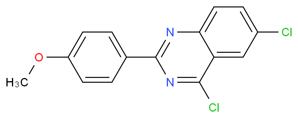 4,6-dichloro-2-(4-methoxyphenyl)quinazoline_分子结构_CAS_461036-87-3