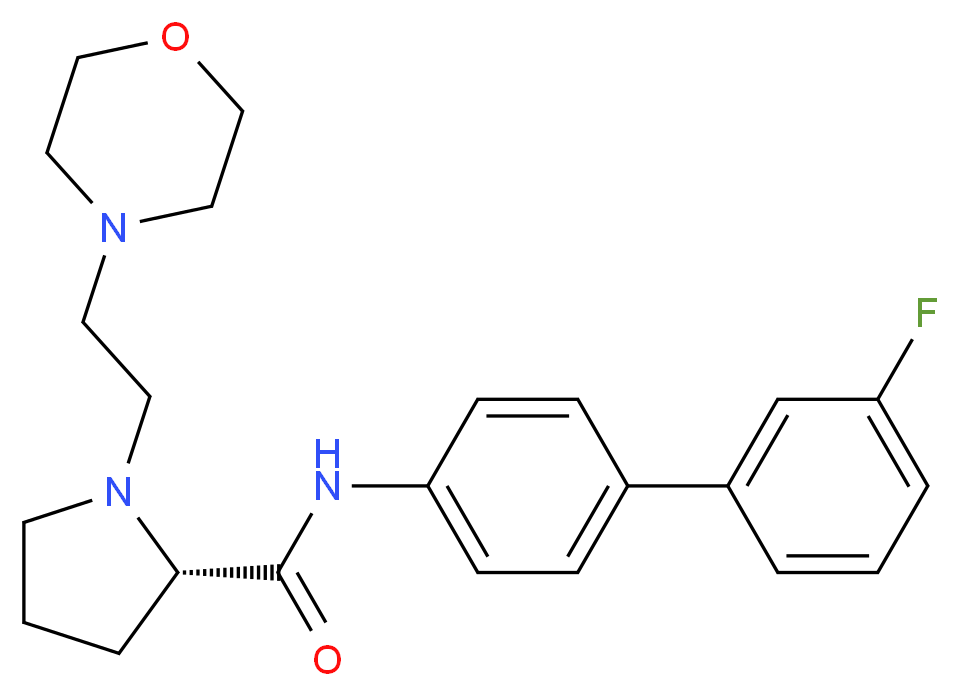 N-(3'-fluorobiphenyl-4-yl)-1-(2-morpholin-4-ylethyl)-L-prolinamide_分子结构_CAS_)
