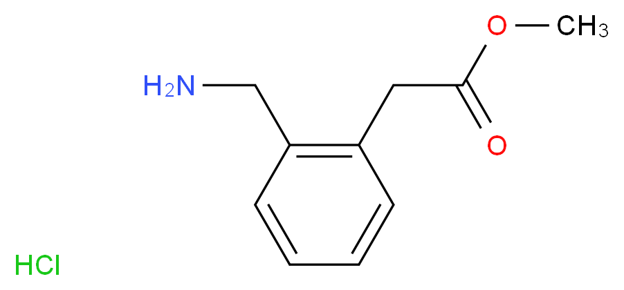 METHYL 2-(2-(AMINOMETHYL)PHENYL)ACETATE HYDROCHLORIDE_分子结构_CAS_208124-61-2)