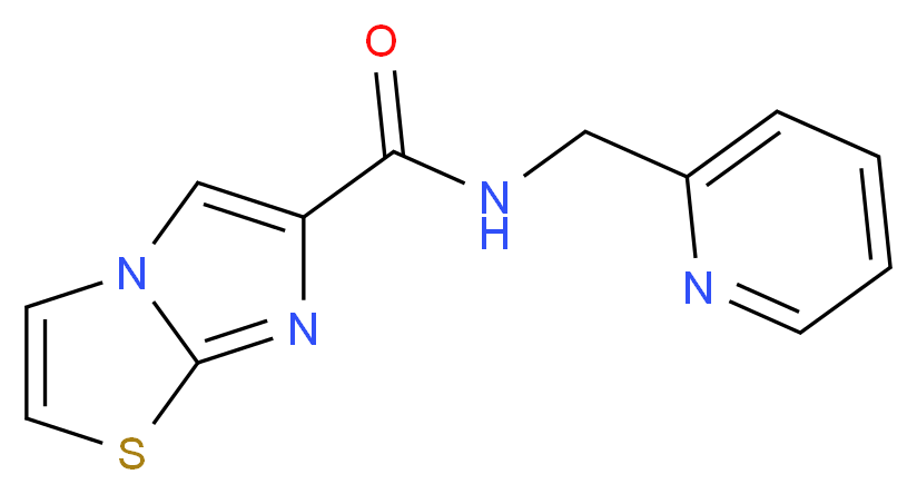 N-(2-pyridinylmethyl)imidazo[2,1-b][1,3]thiazole-6-carboxamide_分子结构_CAS_)