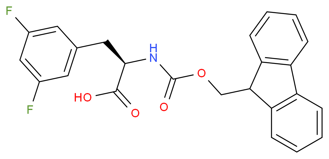 3,5-Difluoro-D-phenylalanine, N-FMOC protected_分子结构_CAS_205526-25-6)