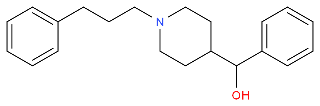 phenyl[1-(3-phenylpropyl)piperidin-4-yl]methanol_分子结构_CAS_107703-78-6