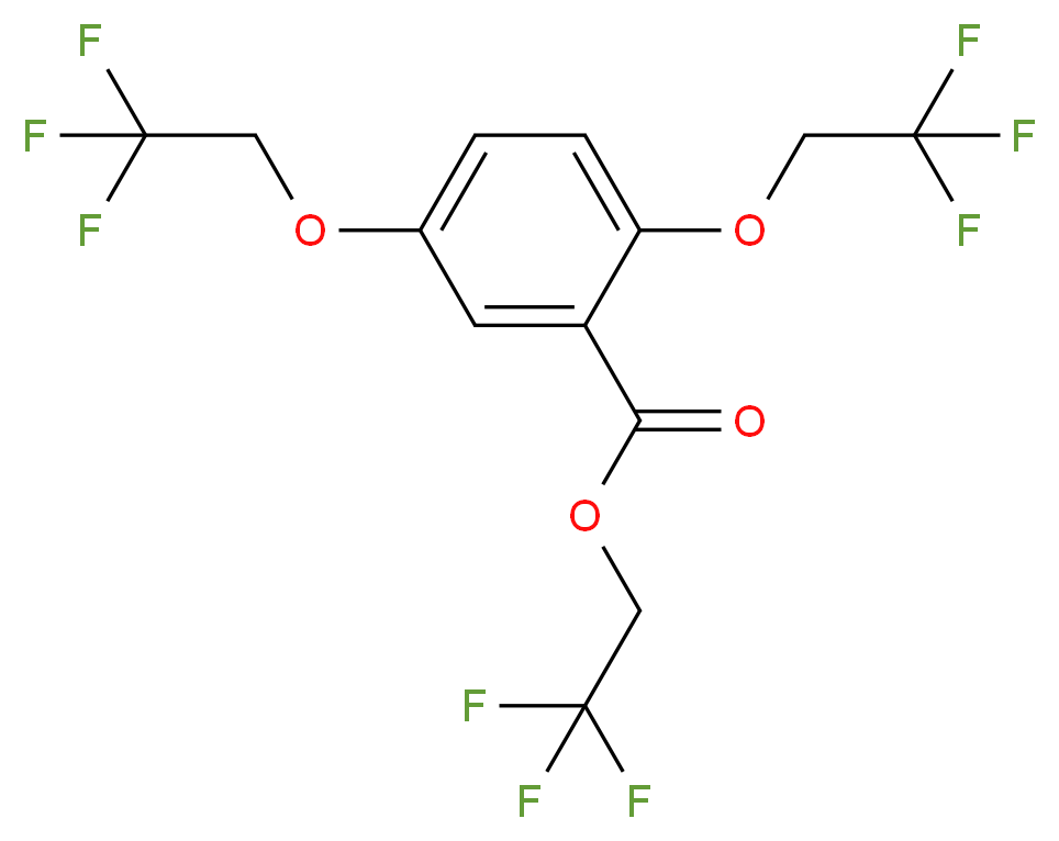 2,2,2-trifluoroethyl 2,5-bis(2,2,2-trifluoroethoxy)benzoate_分子结构_CAS_50778-57-9