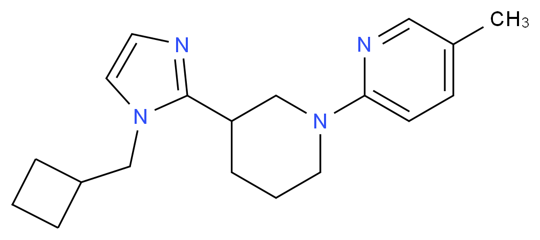 2-{3-[1-(cyclobutylmethyl)-1H-imidazol-2-yl]-1-piperidinyl}-5-methylpyridine_分子结构_CAS_)