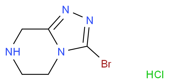 3-Bromo-5,6,7,8-tetrahydro[1,2,4]triazolo[4,3-a]pyrazine hydrochloride_分子结构_CAS_1172057-73-6)