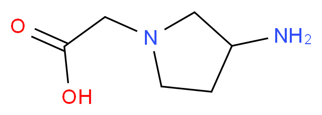 (3-AMINO-PYRROLIDIN-1-YL)-ACETIC ACID_分子结构_CAS_885277-64-5)