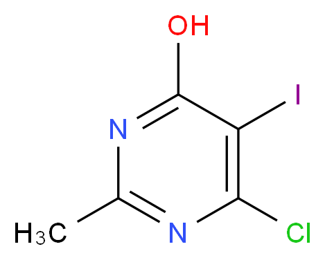 6-chloro-5-iodo-2-methylpyrimidin-4-ol_分子结构_CAS_1194-73-6