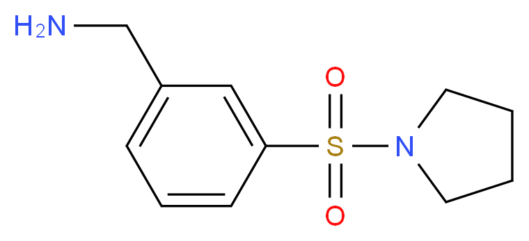 [3-(pyrrolidine-1-sulfonyl)phenyl]methanamine_分子结构_CAS_953727-42-9