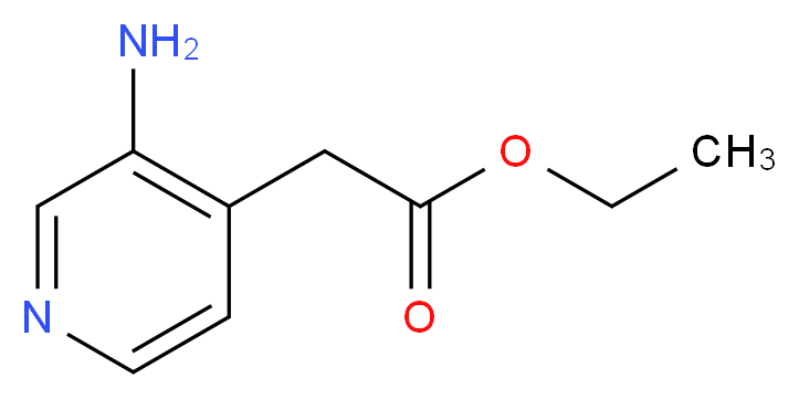 ethyl 2-(3-aminopyridin-4-yl)acetate_分子结构_CAS_65645-57-0