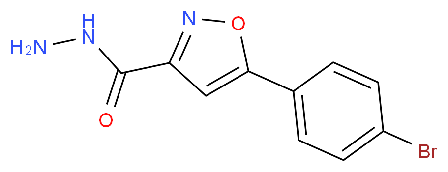 5-(4-bromophenyl)-1,2-oxazole-3-carbohydrazide_分子结构_CAS_870703-96-1