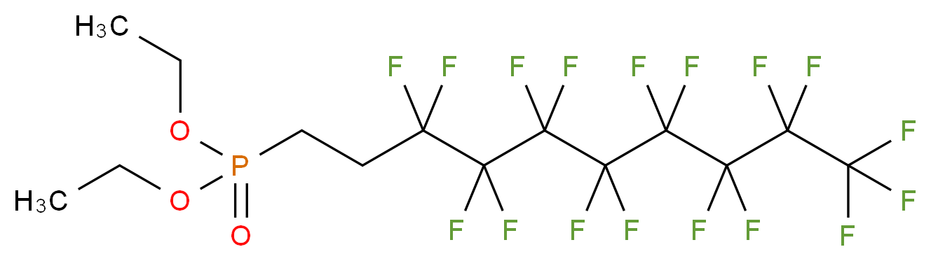 Diethyl (1H,1H,2H,2H-heptadecafluorodec-1-yl)phosphonate_分子结构_CAS_90146-96-6)