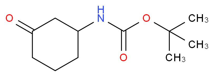 tert-butyl N-(3-oxocyclohexyl)carbamate_分子结构_CAS_885280-38-6