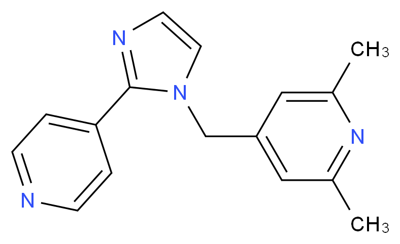 2,6-dimethyl-4-[(2-pyridin-4-yl-1H-imidazol-1-yl)methyl]pyridine_分子结构_CAS_)