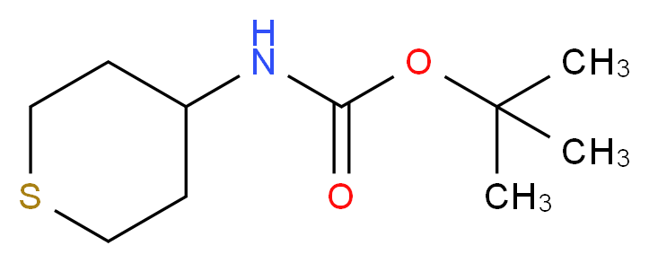 tert-butyl N-(thian-4-yl)carbamate_分子结构_CAS_595597-00-5