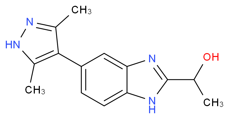 1-[5-(3,5-dimethyl-1H-pyrazol-4-yl)-1H-benzimidazol-2-yl]ethanol_分子结构_CAS_)