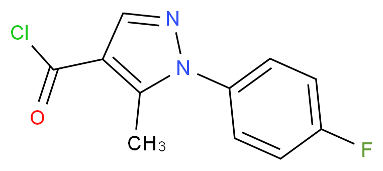 1-(4-fluorophenyl)-5-methyl-1H-pyrazole-4-carbonyl chloride_分子结构_CAS_423768-49-4