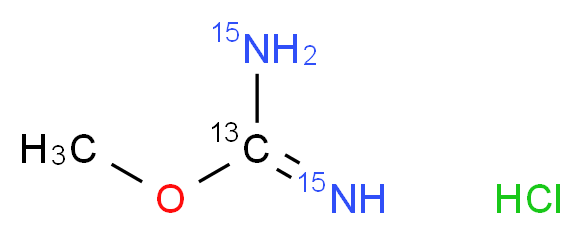 O-甲基异脲-13C,15N2 盐酸盐_分子结构_CAS_1173020-26-2)